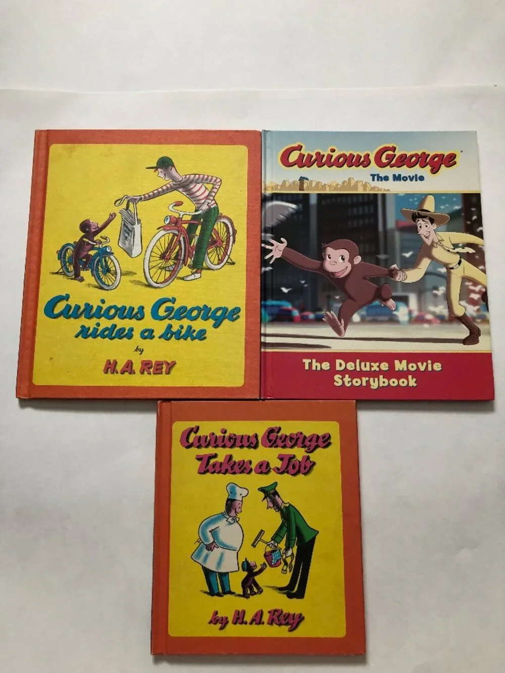 Vintage Curious George Hardcover Books Lot of 3